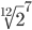  \sqrt[12]{2}^{7} 
